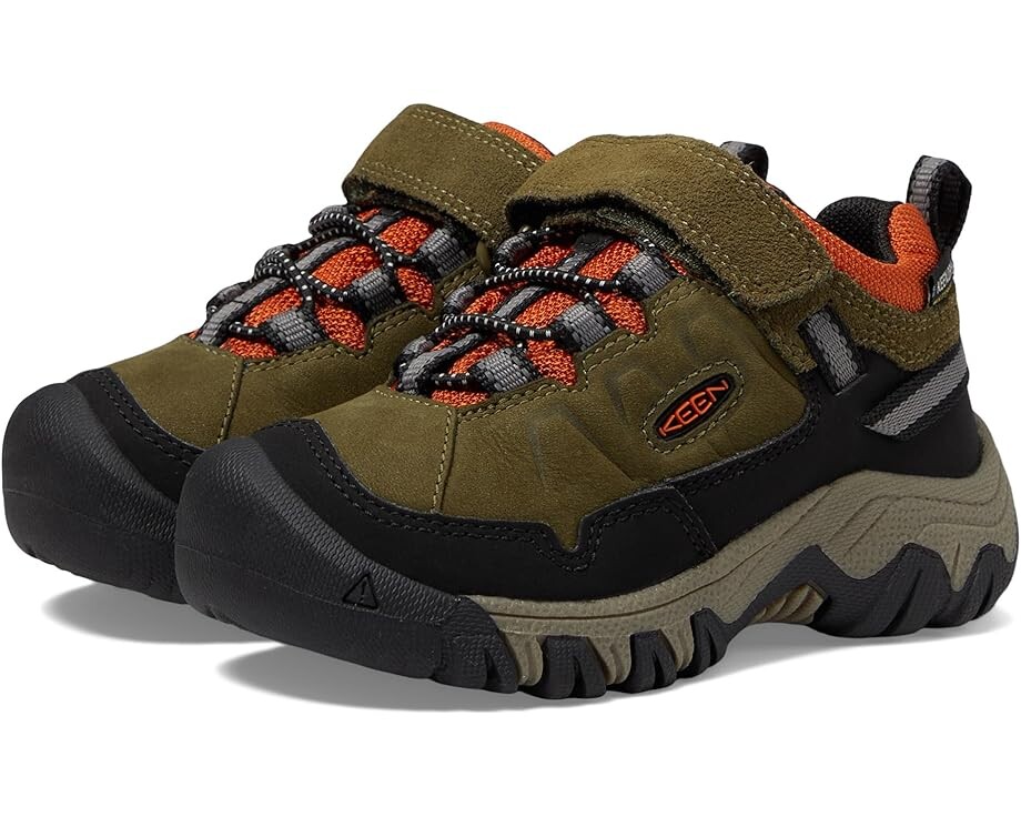 

Кроссовки KEEN Kids Targhee 4 Low Height Durable Comfortable Waterproof, цвет Dark Olive/Gold Flame