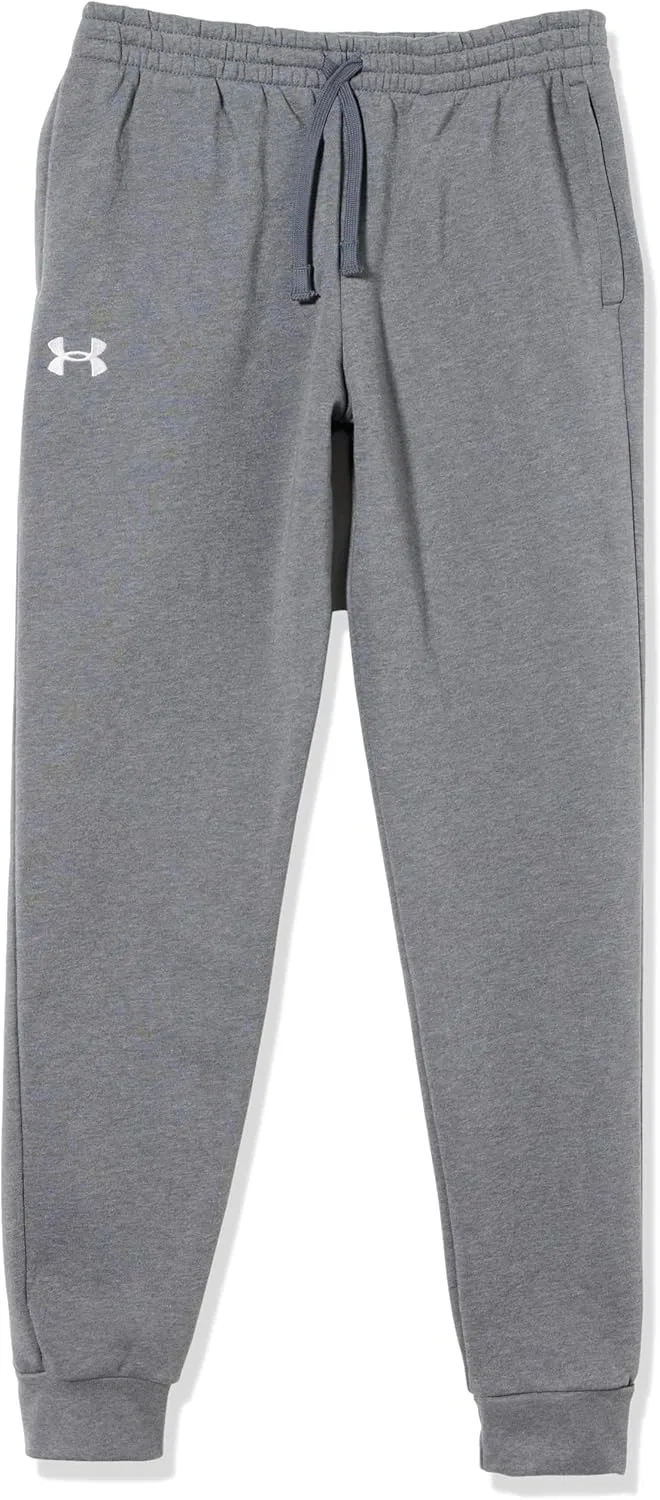 Спортивные брюки с утеплённым флисом Under Armour, цвет Castlerock Light Heather / White — фото 3