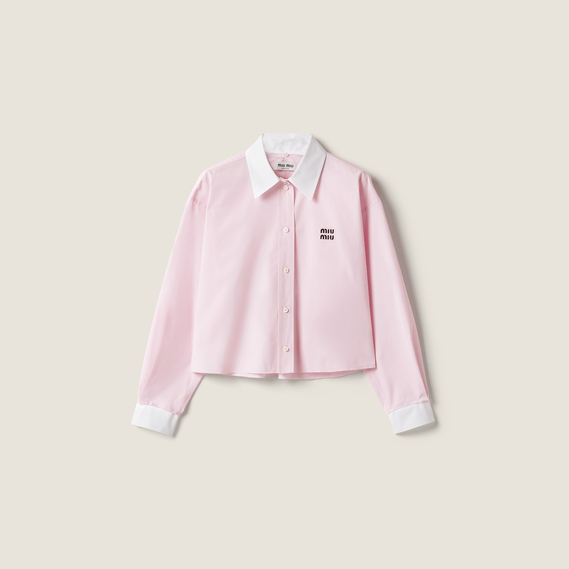 

Рубашка из поплина MIU MIU, розовый