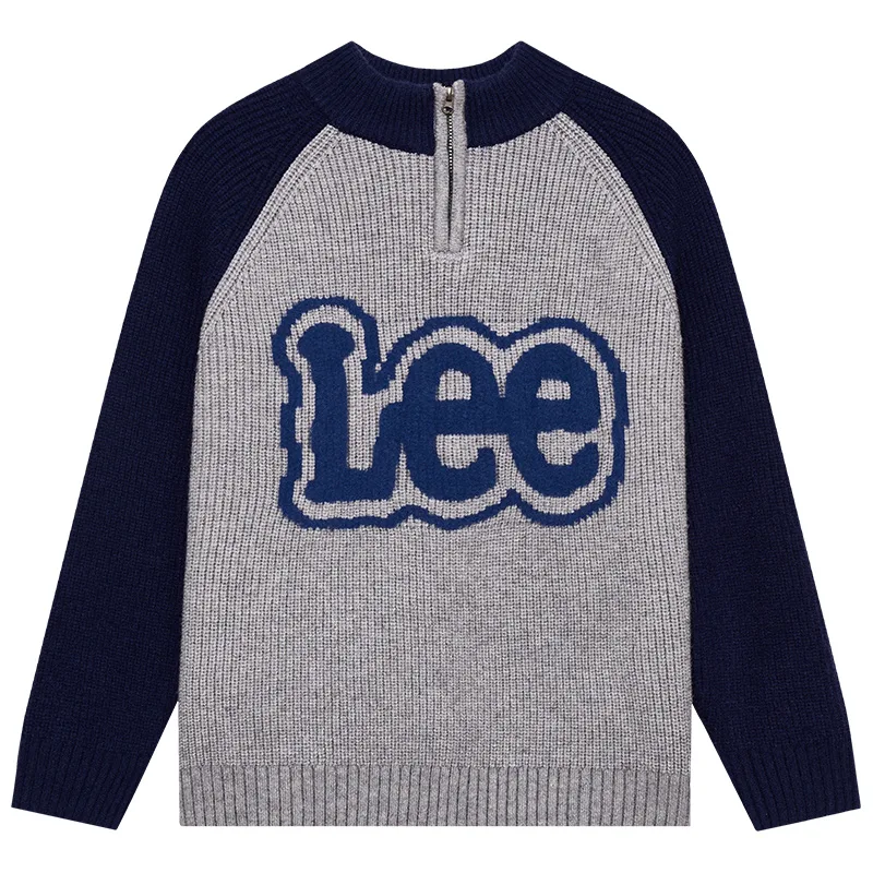 Детский свитер с круглым вырезом утолщенный Lee, Heather Gray