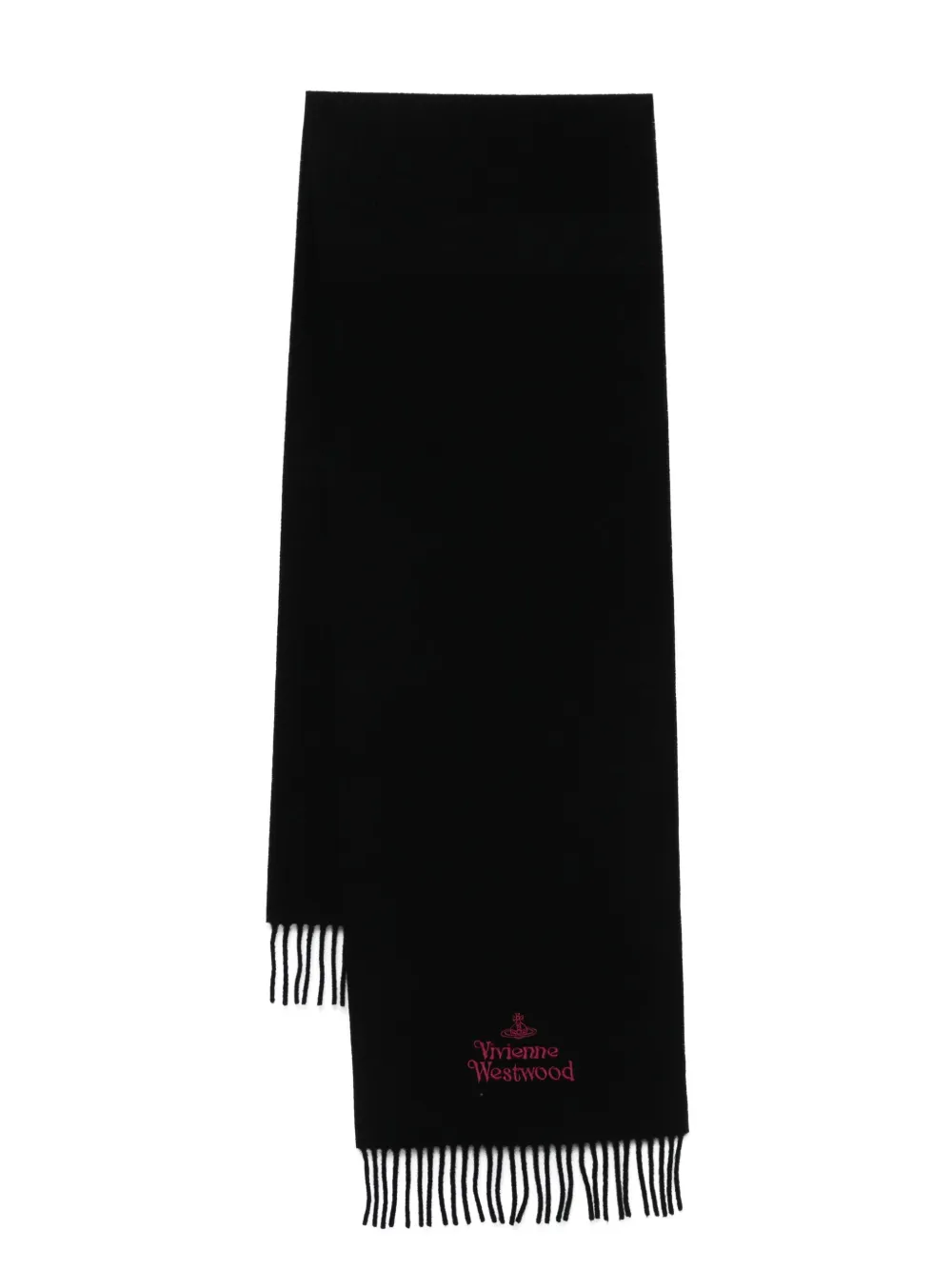 

Шарф с вышитым логотипом Orb Vivienne Westwood, черный