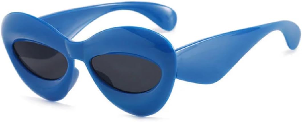 

Модные солнцезащитные очки «кошачий глаз» для летних путешествий, для женщин и мужчин, для вечеринок, популярные оттенки, защита от УФ-излучения UV400 TKKTLLT, Blue Gray