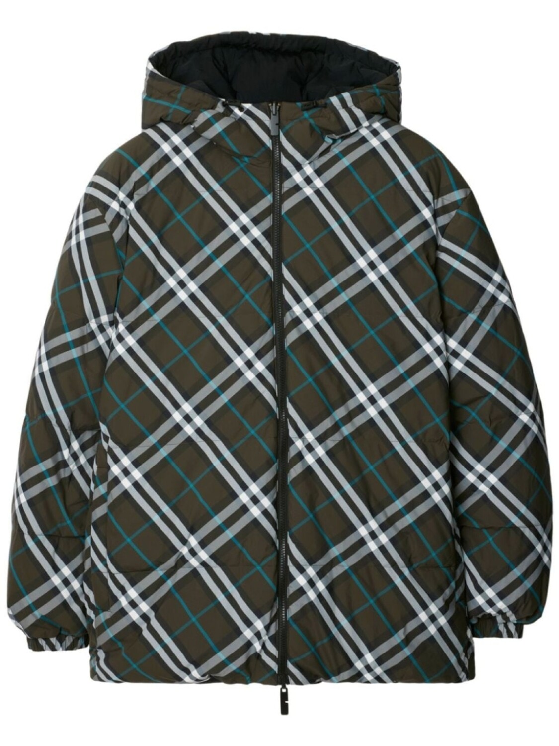 

Burberry двусторонний пуховик в клетку, зеленый