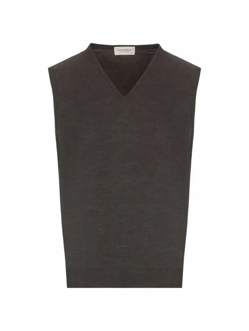 

Шерстяной жилет Hadfield John Smedley, серый