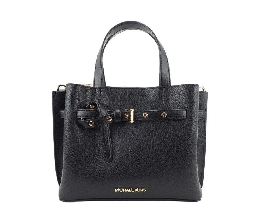 

Сумка-портфель Emilia Small Black из шагреневой кожи, сумка через плечо Michael Kors