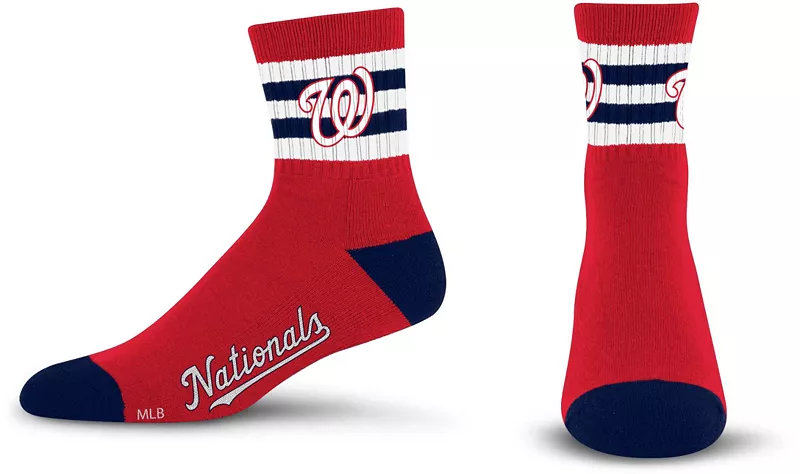 

Носки с 5 полосками и логотипом For Bare Feet Youth Washington Nationals