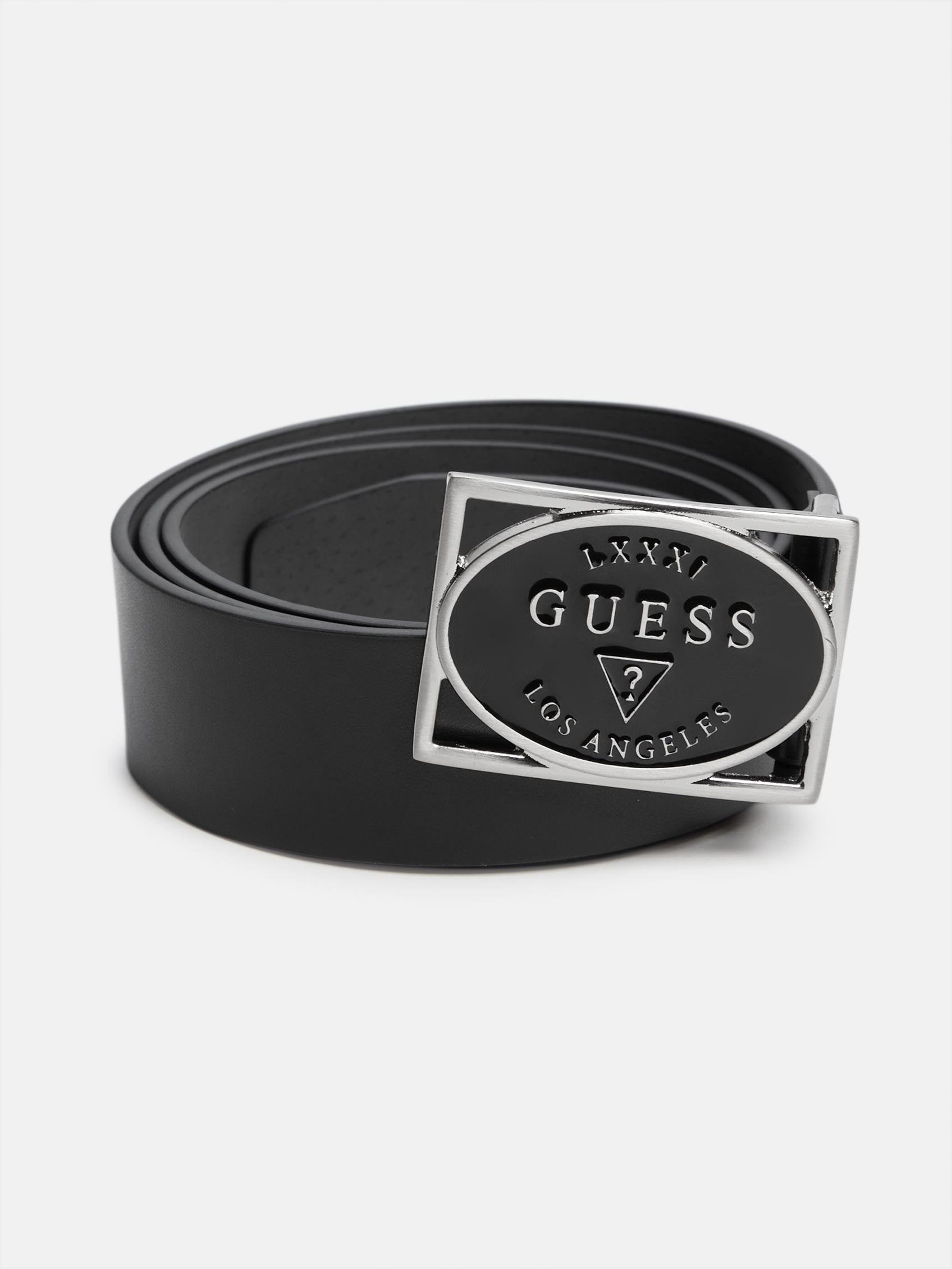 

Ремень с текстурой и логотипом Guess Factory, черный