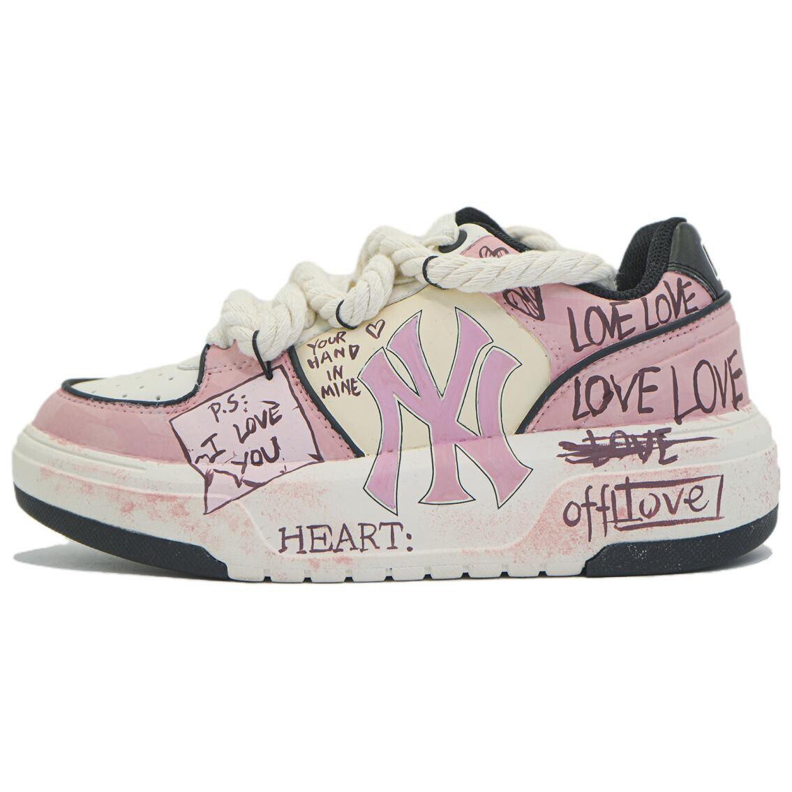 

Кроссовки MLB Chunky Liner Skateboarding Shoes Unisex Low-top Pink/white, розовый