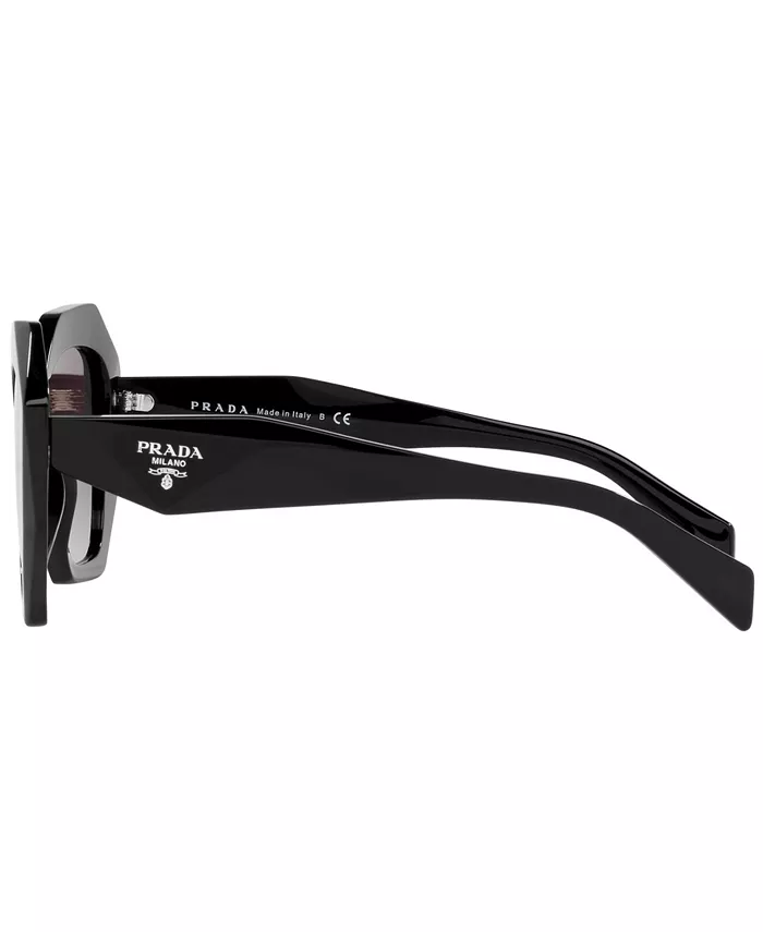 Солнцезащитные очки женские Symbole Irregular, модель PR 16WS PRADA, черный — фото 4