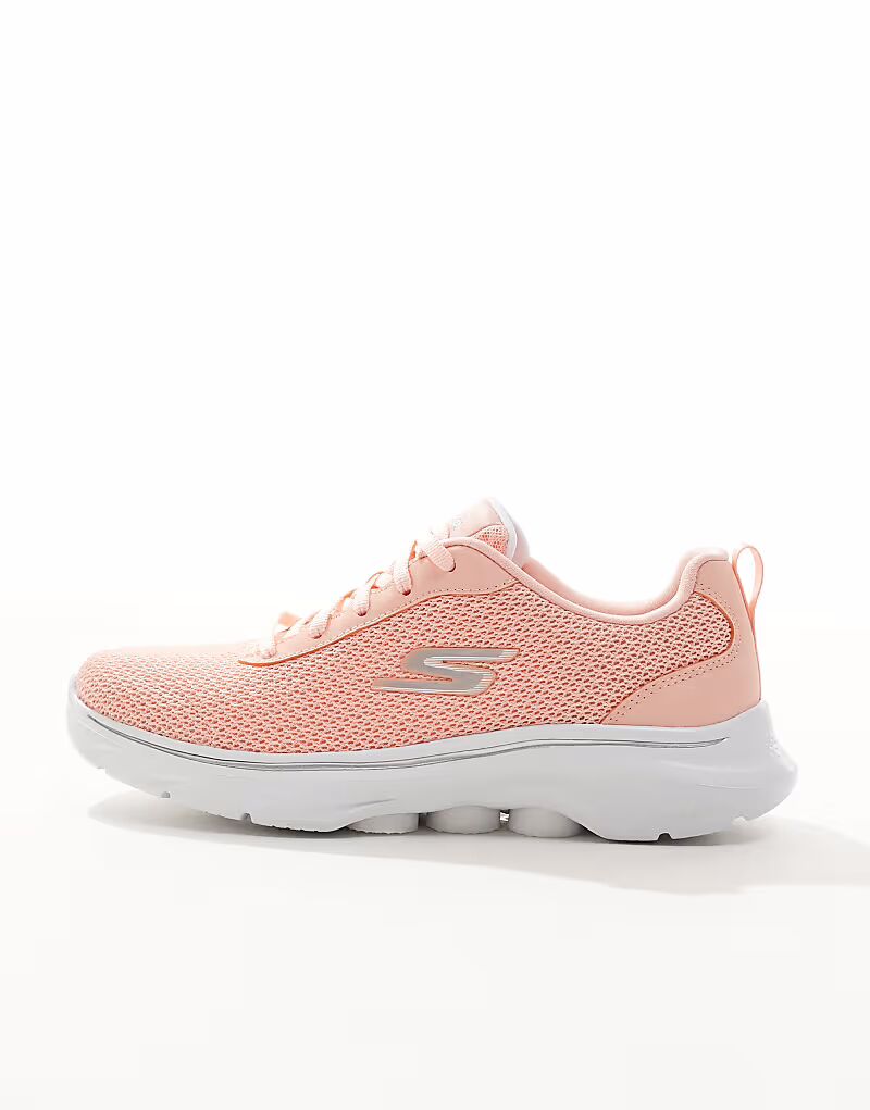 Кроссовки Skechers Go walk 7 kaylor персикового цвета — фото 2