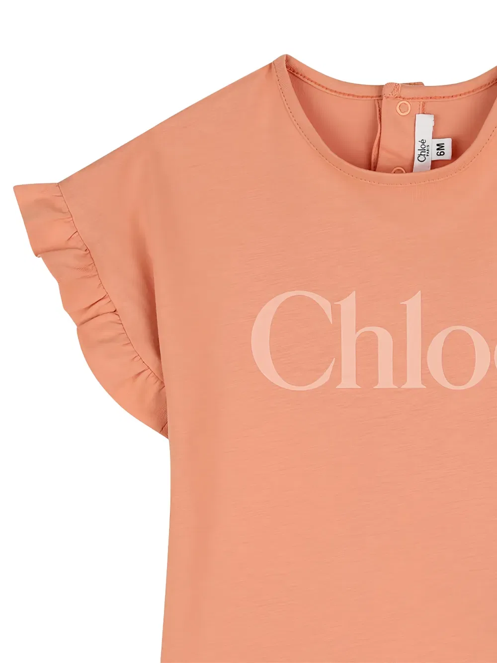 Платье с оборками и логотипом Chloe Kids, оранжевый — фото 3