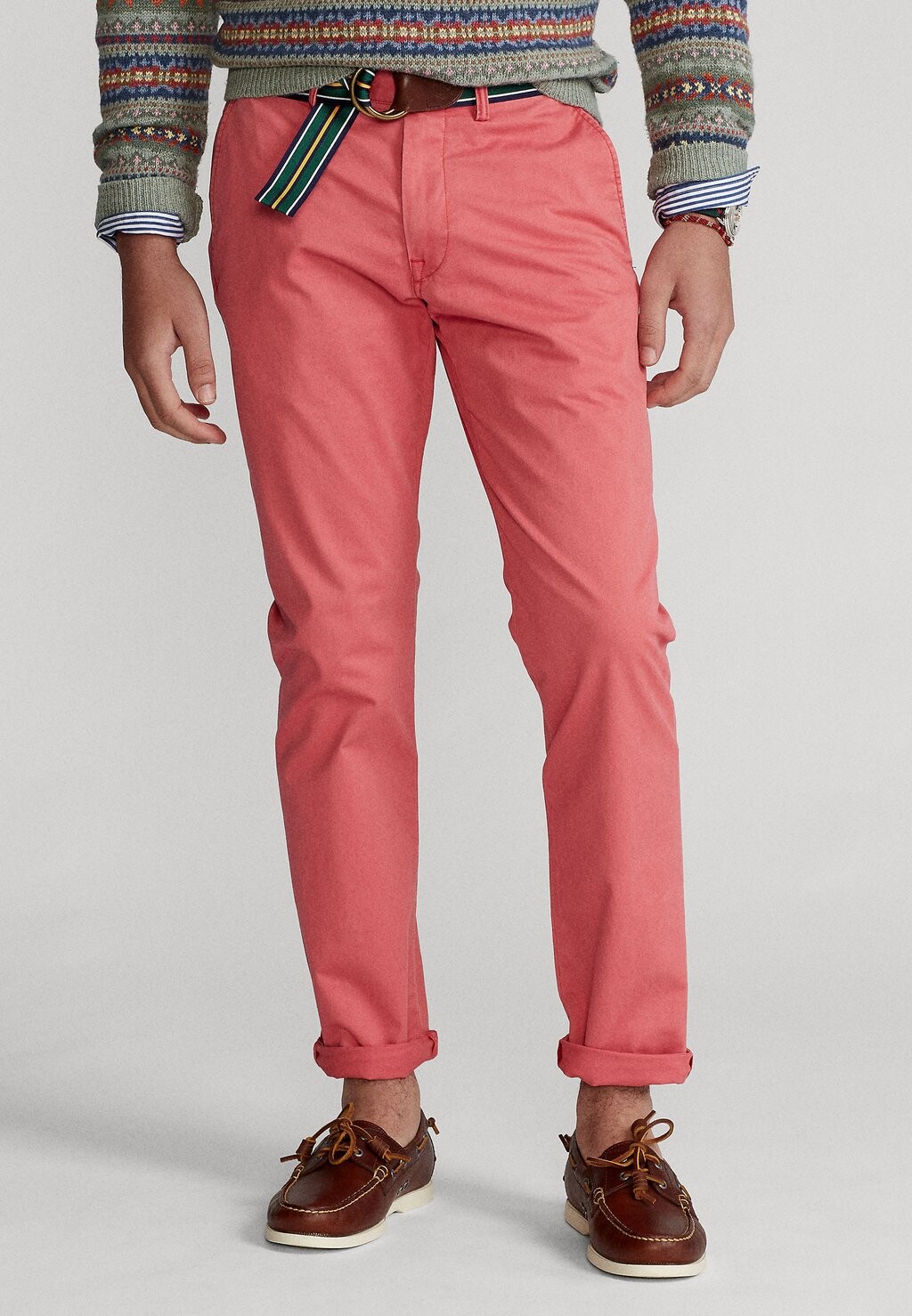 

Чиносы БРЮКИ УЗЛОГО КРОЯ СТРЕЙЧ Polo Ralph Lauren, красный Нантакет