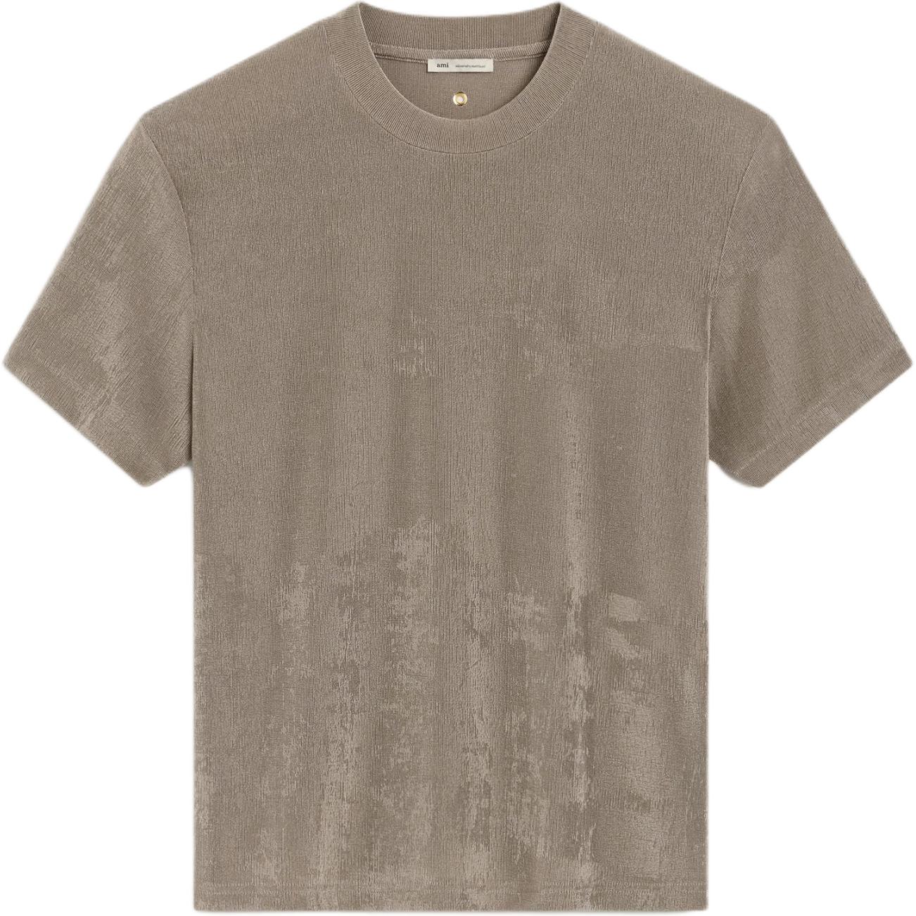 

Футболка Ami Paris Rib с коротким рукавом AMIPARIS, серый