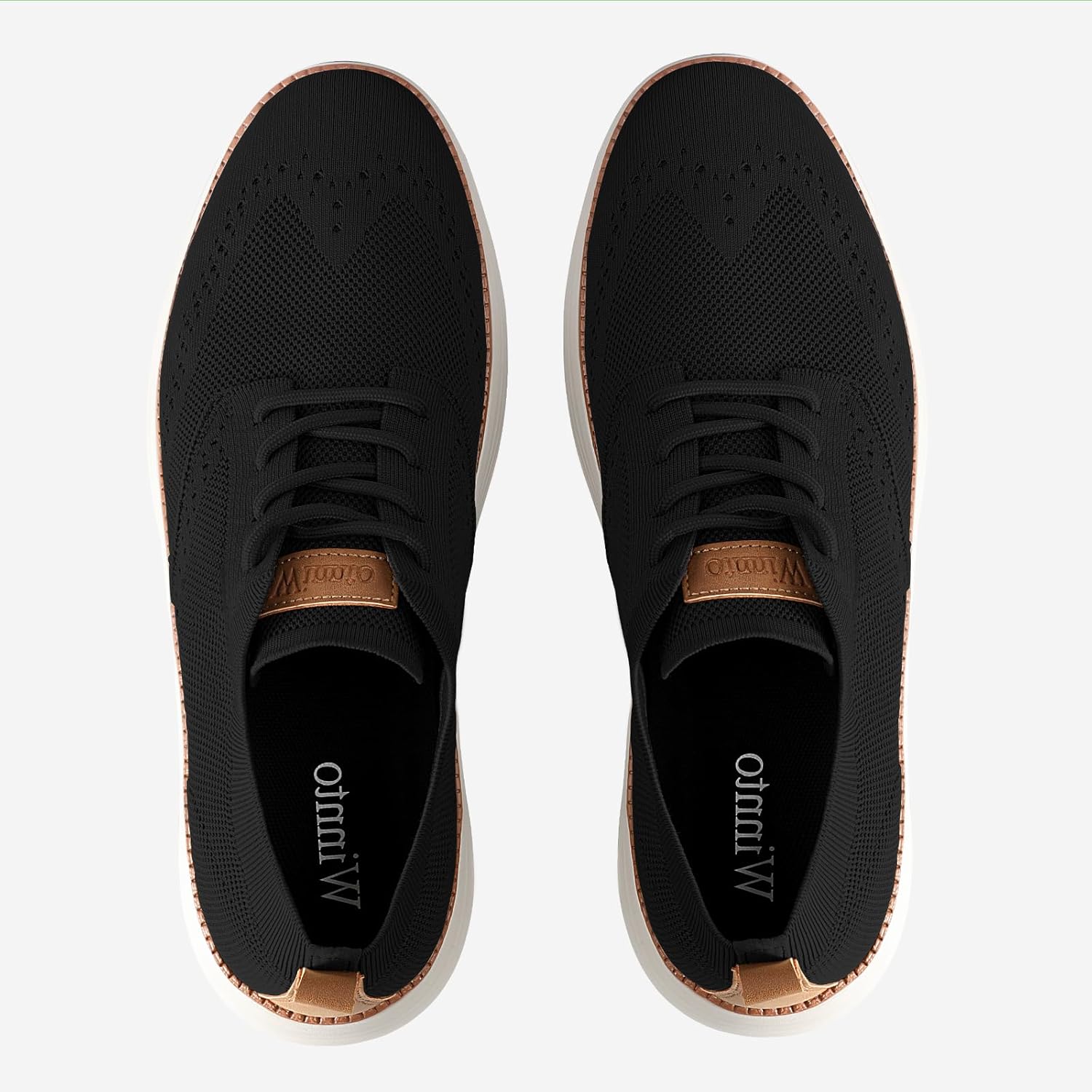 Мужские повседневные туфли Winnto Breeze, кроссовки с отделкой Oxfords, легкие мягкие модные сетчатые прогулочные туфли, черный — фото 4