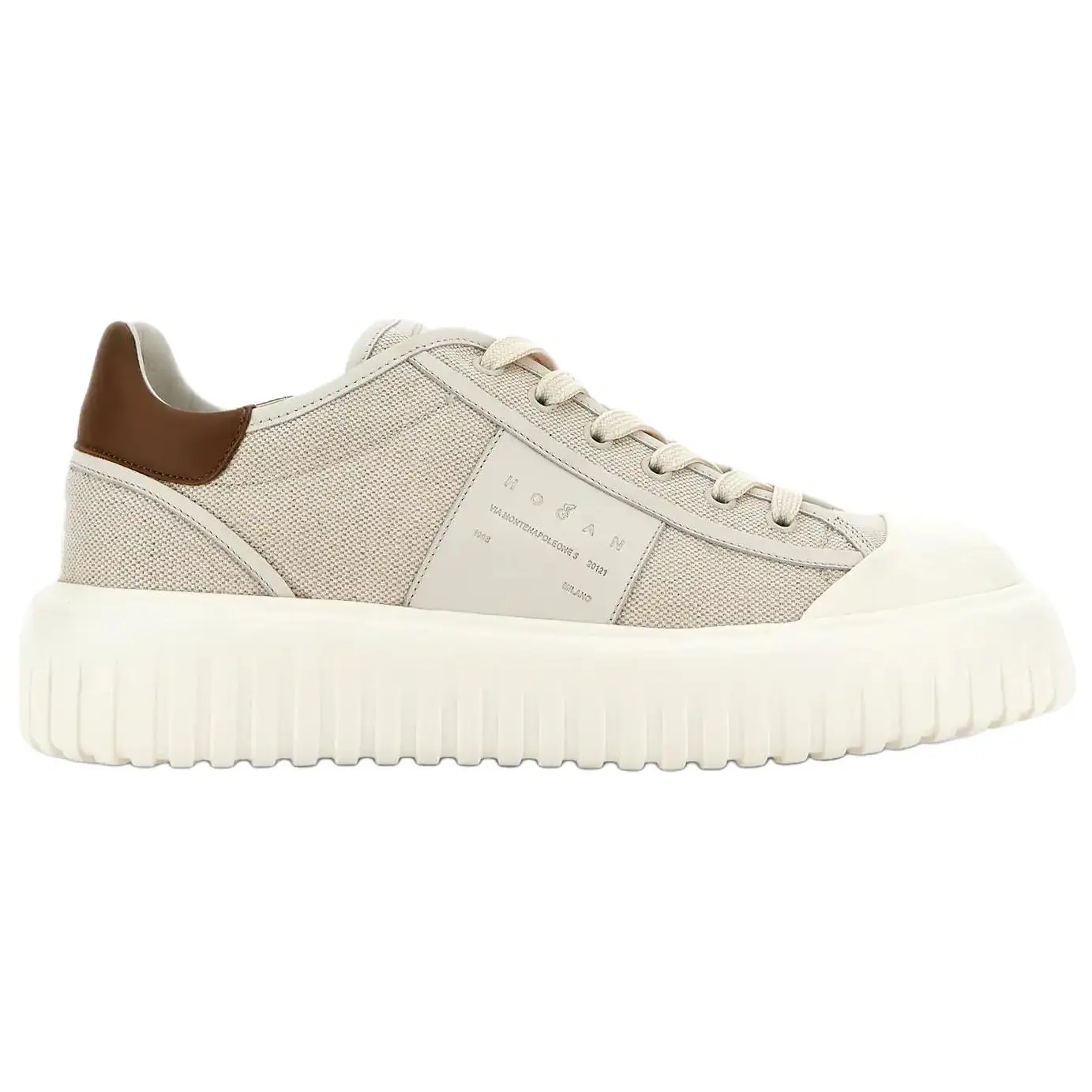 HOGAN Мужские кроссовки для скейтбординга H Stripes Low top серый — фото 4