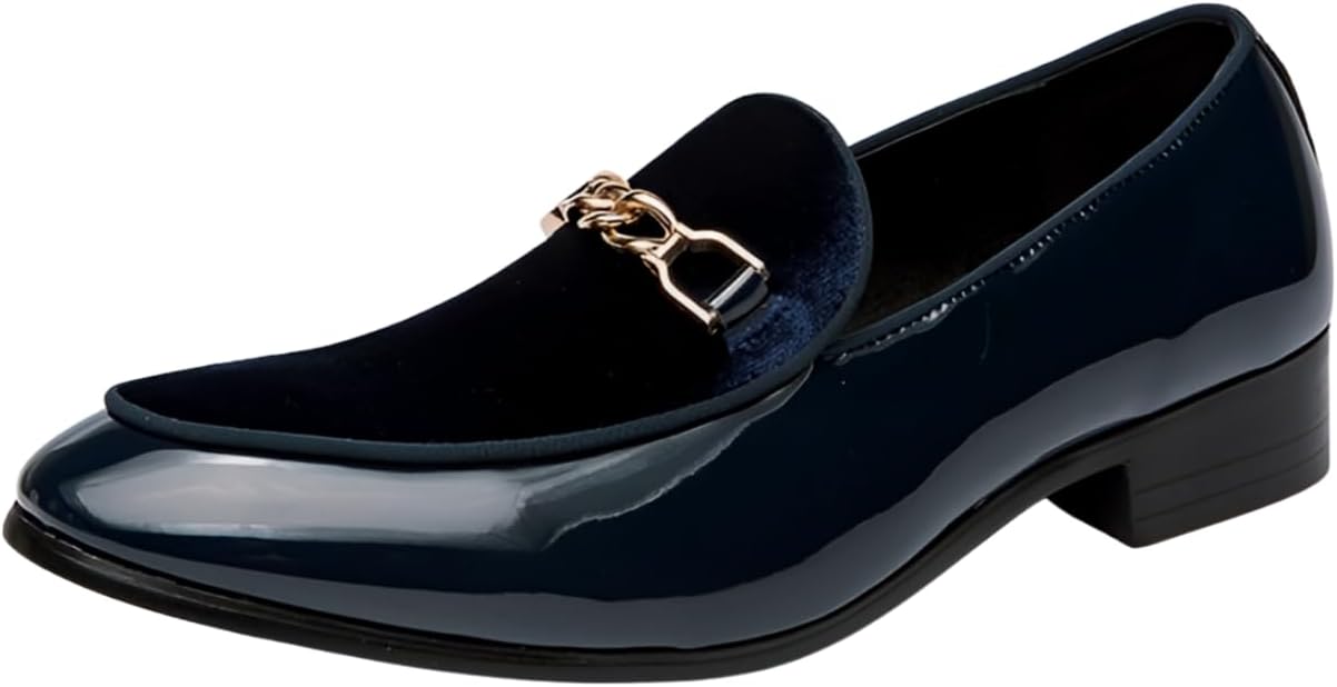 

Мужские туфли-лоферы Santimon, слипоны, модные туфли, классические мокасины для смокинга, вечеринки и свадьбы, синий