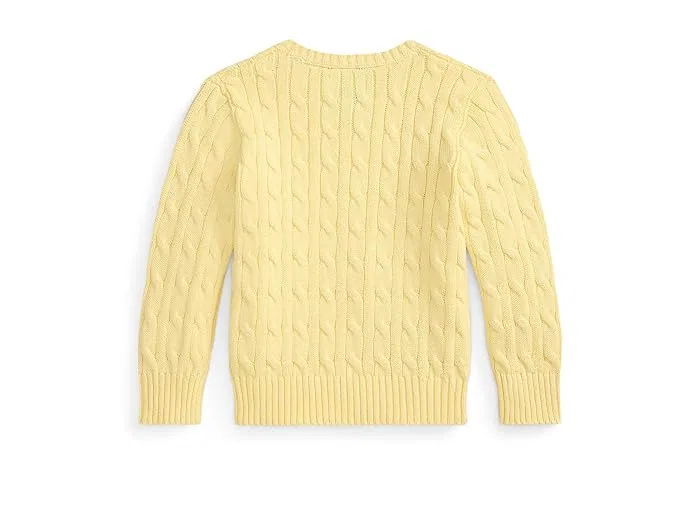 Свитер вязаный Cable-Knit Cotton Polo Ralph Lauren Kids, T-Bird Yellow — фото 2