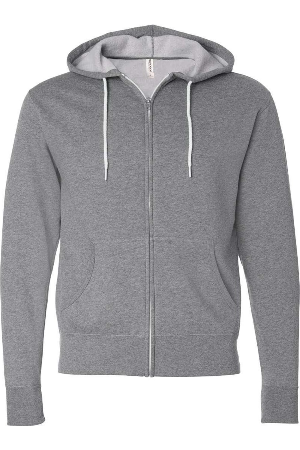 

Independent Trading Co. Легкая толстовка с капюшоном и застежкой-молнией, цвет gunmetal heather