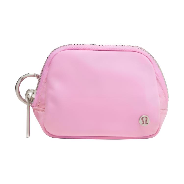 

Lululemon Миниатюрный нейлоновый кошелек для монет унисекс матовый розовый, Frosting Pink