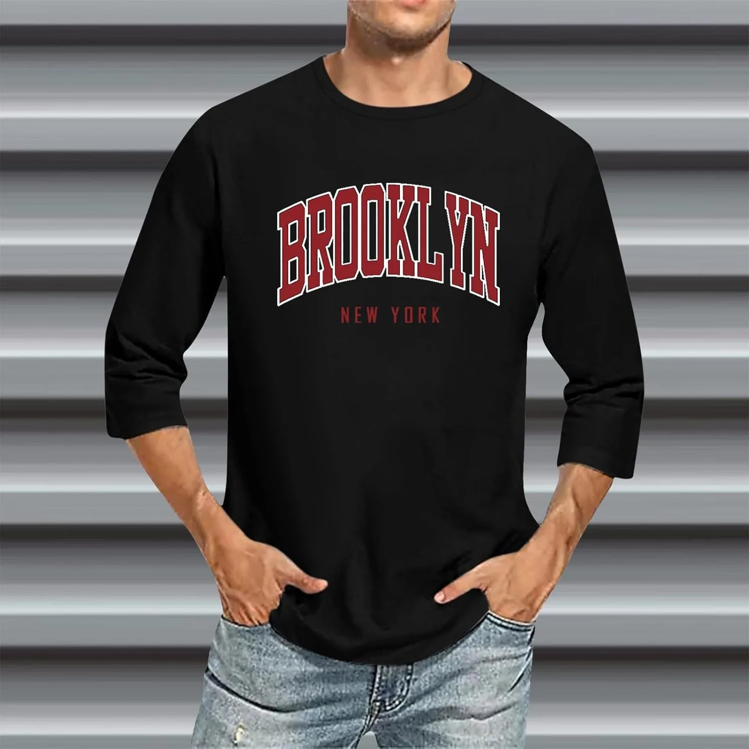 Мужская футболка с коротким рукавом Comfortable Crewneck для повседневной носки — фото 3