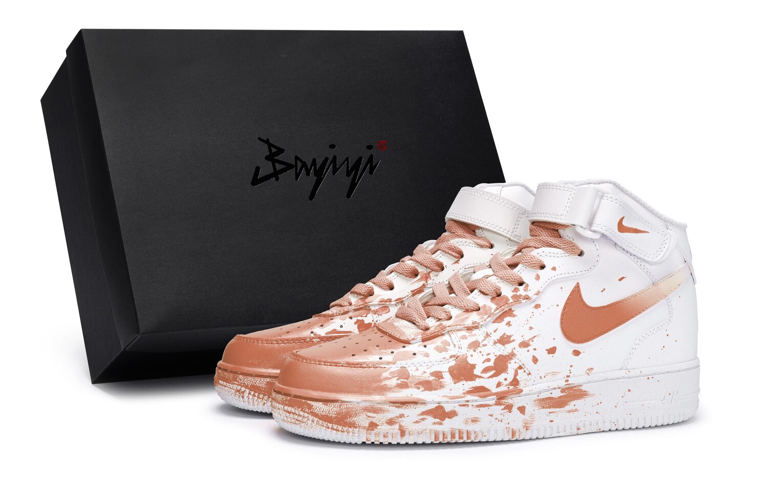 

Кроссовки Nike Air Force 1 Mid противоскользящие и износостойкие для скейтбординга мужские бело-розовые, цвет White Flesh Pink