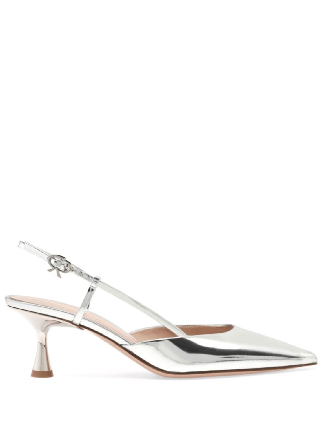 Gianvito Rossi туфли Ascent 55 с заостренным носком, серебряный