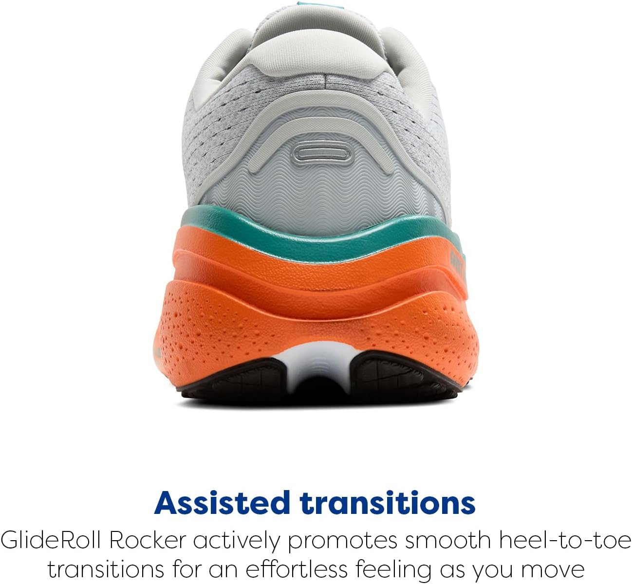 Мужские кроссовки Brooks Ghost Max 2 для бега и ходьбы, оранжевый/бирюзовый — фото 3