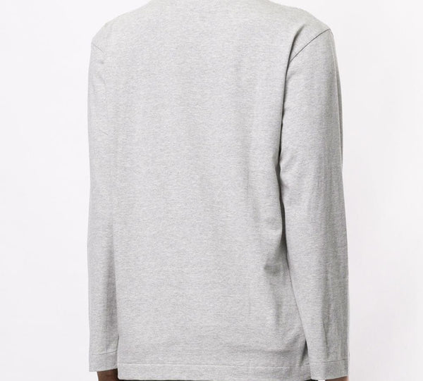 Футболка side heart long sleeves tee 'grey' Comme Des Garcons Play, серый — фото 4