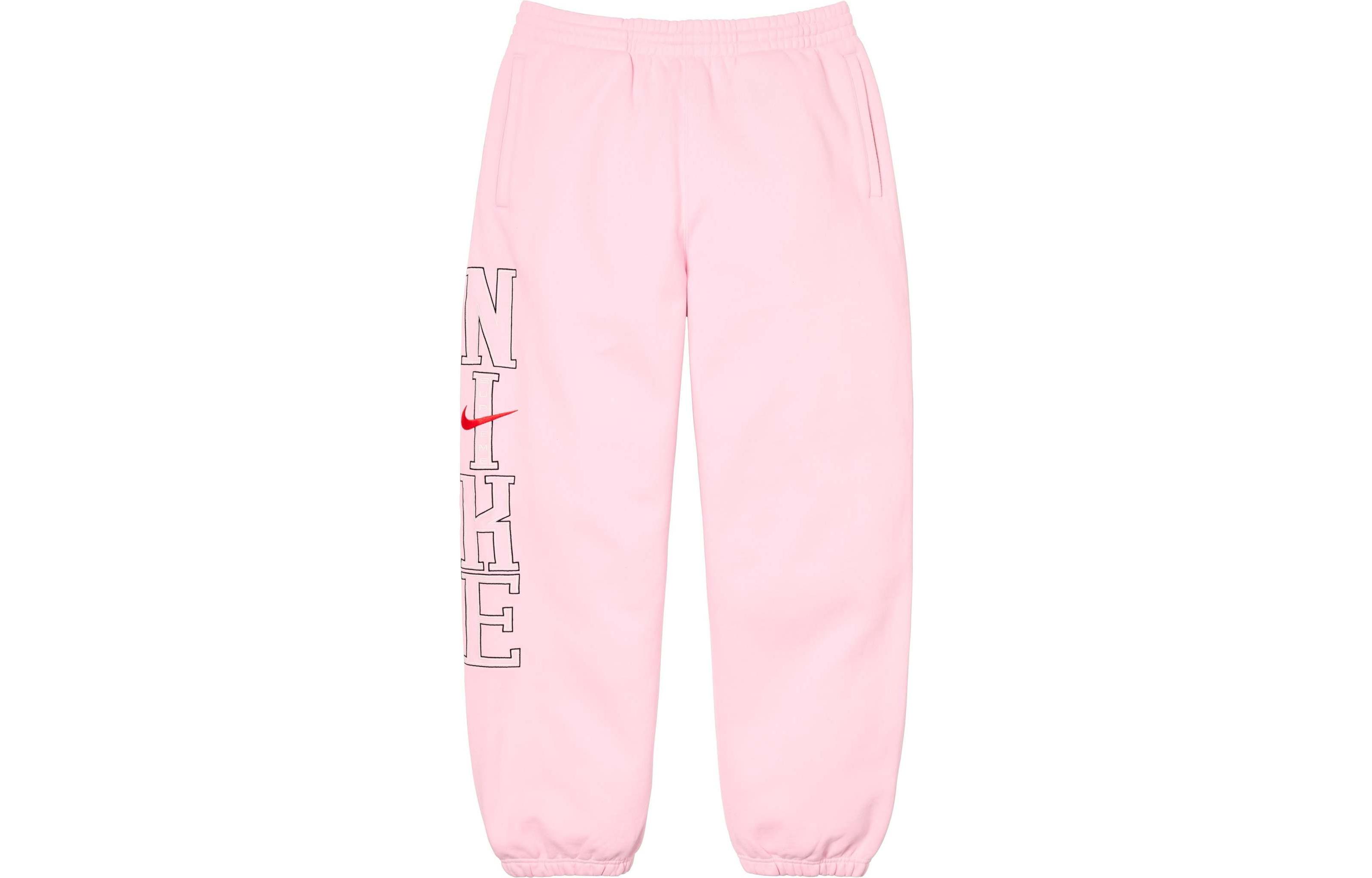 Спортивные брюки Nike с вышитым логотипом Supreme, heather серый/heather grey — фото 4