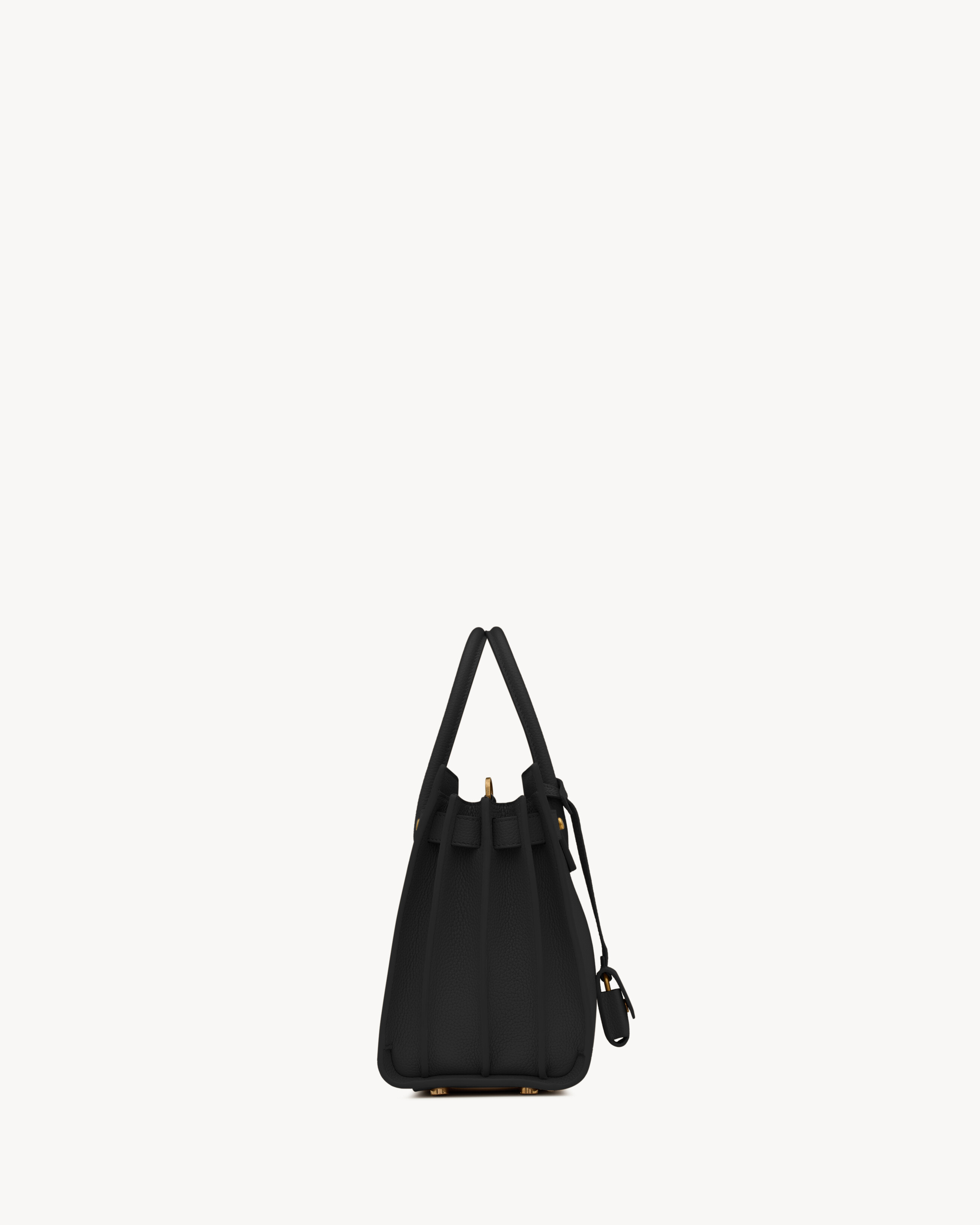 Сумка Sac de Jour из мягкой зернистой кожи - размер baby Saint Laurent, черный — фото 3