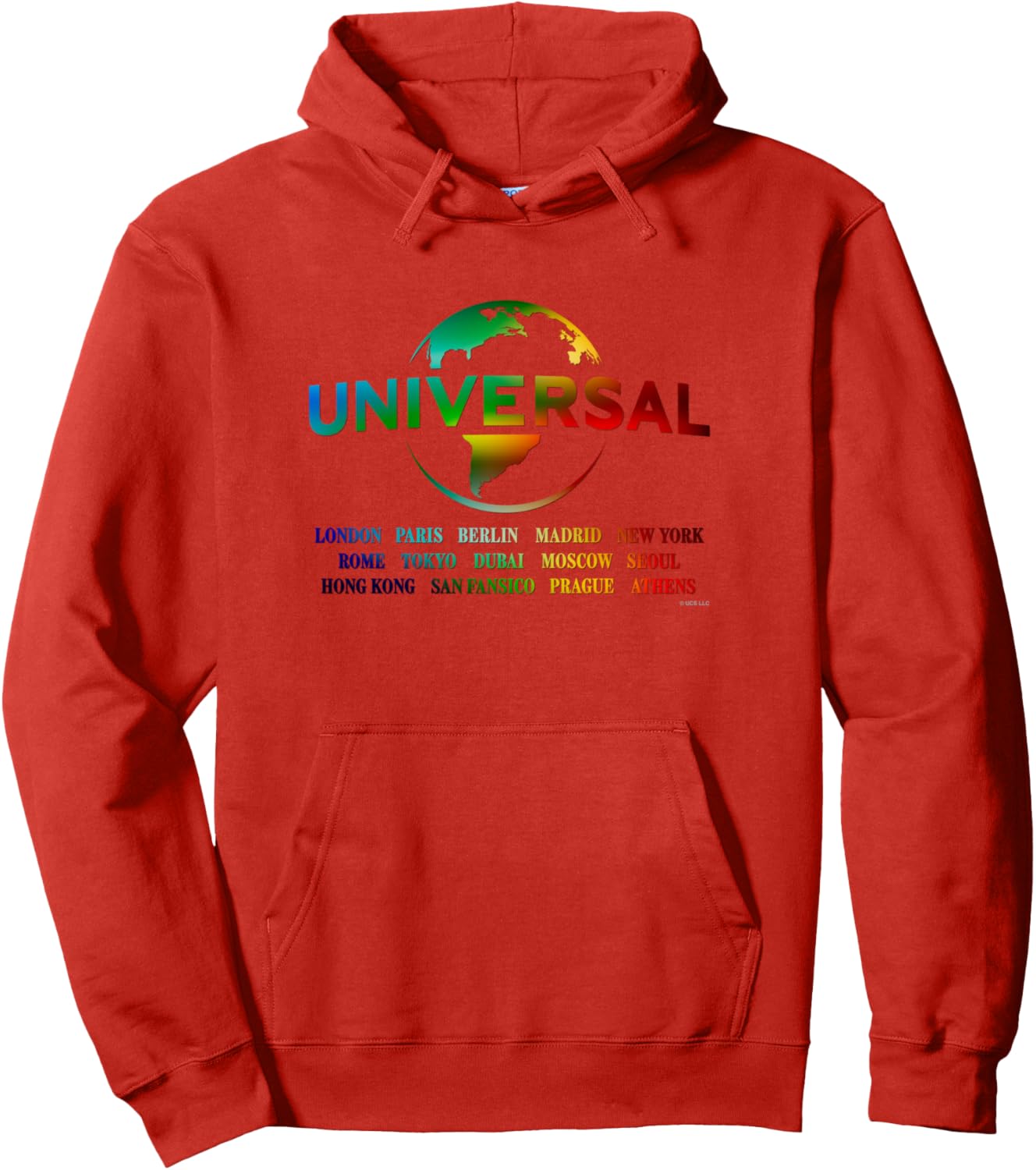 

Худи Universal Logo RAINBOW, красный