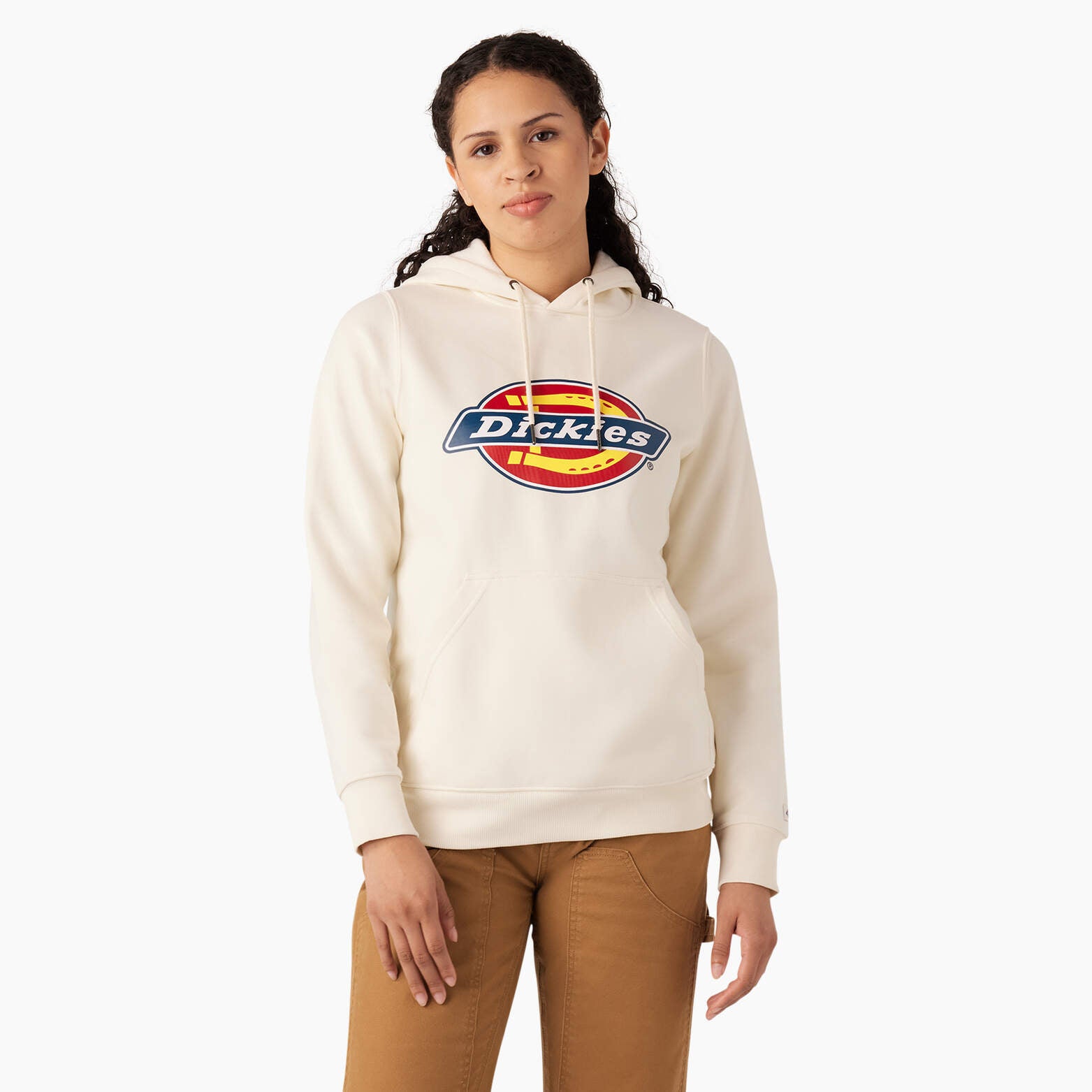 

Женский свитер с логотипом в тяжелом весе Dickies, цвет antique white (aw)