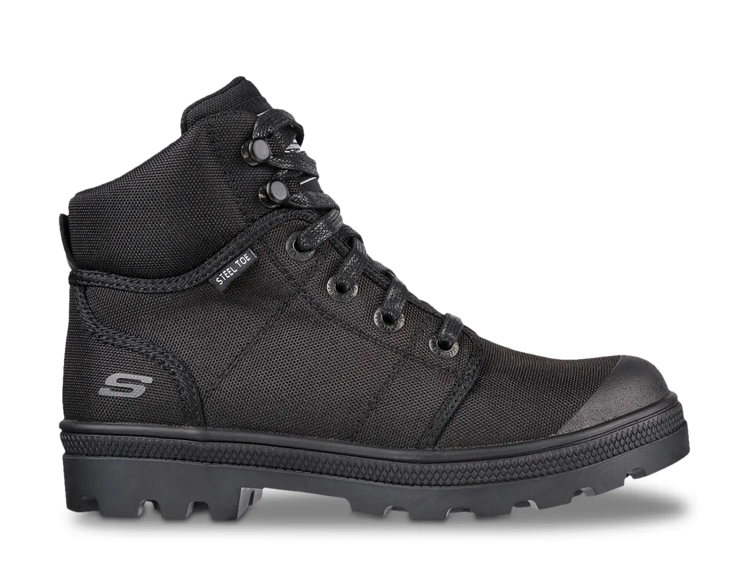 Ботинки женские Skechers Darragh текстильные со стальным носком, черные — фото 3