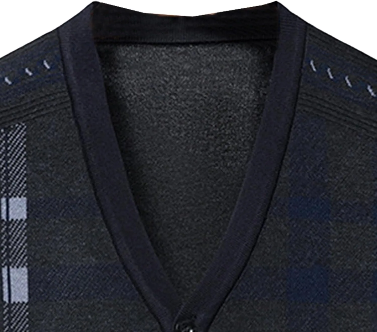 Кардиган мужской V-образным вырезом с карманом Argyle Pattern — фото 4