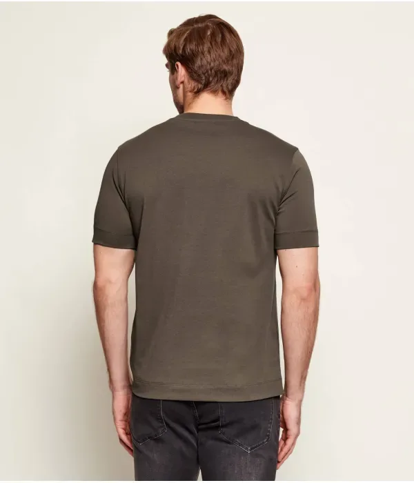 Футболка slim fit Emporio Armani, хаки — фото 3