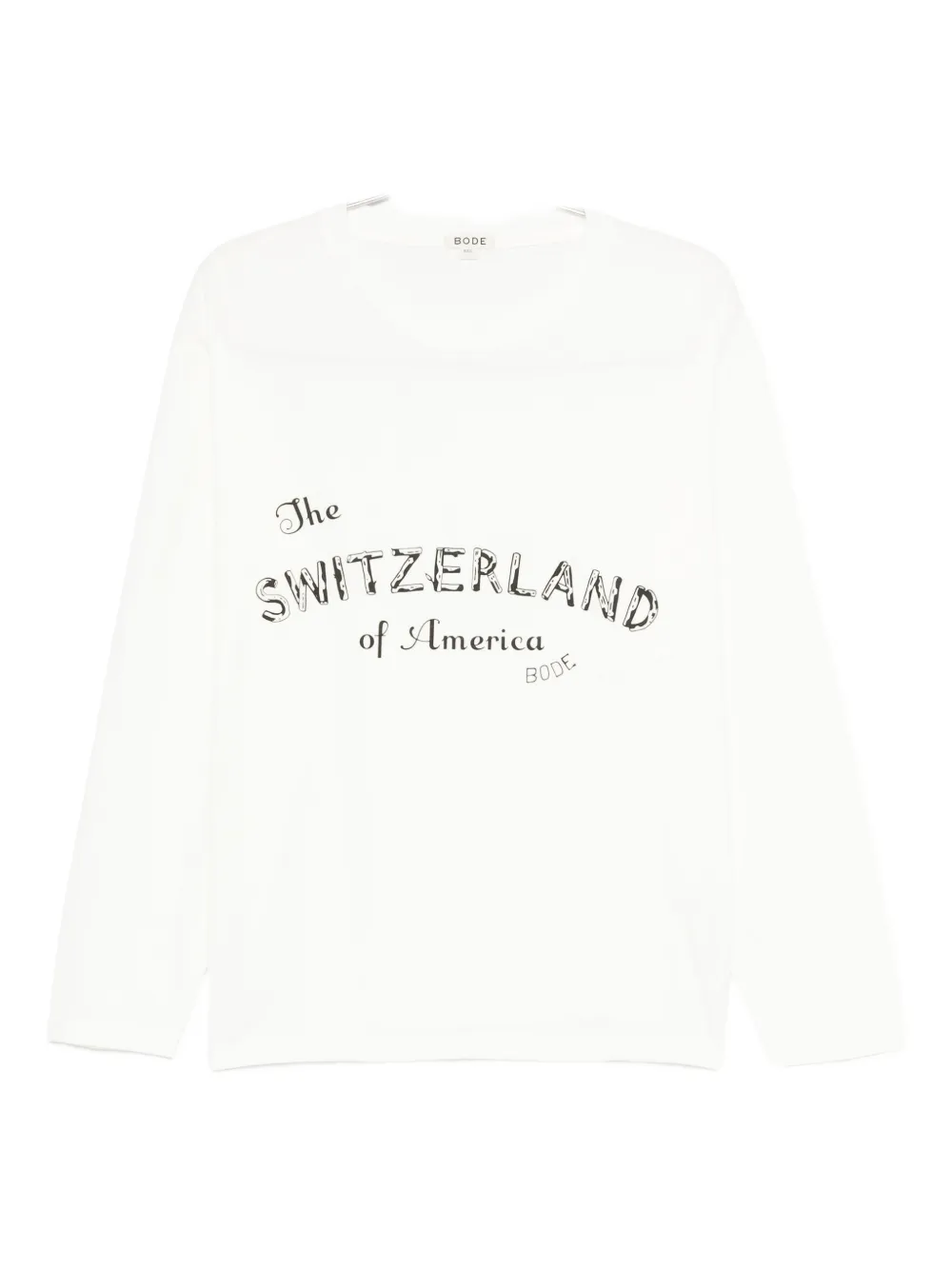 

Футболка с длинными рукавами и графическим принтом Bode, белый