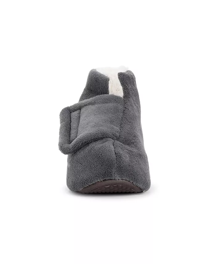 Мужские мягкие тапочки-угги Shearling By Adjustable с регулируемой посадкой, цвет Navy, размер M (9-10.5) MUK LUKS, серый — фото 4