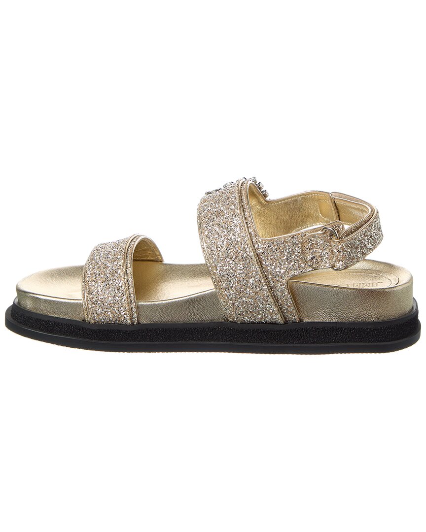 Jimmy Choo Variety Glitter Sandal, золотой — фото 2