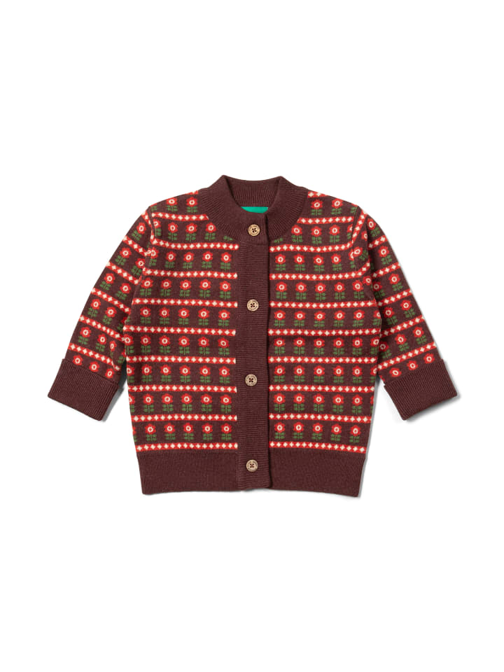 

Кардиган из органической вязки коричневого цвета Little Green Radicals