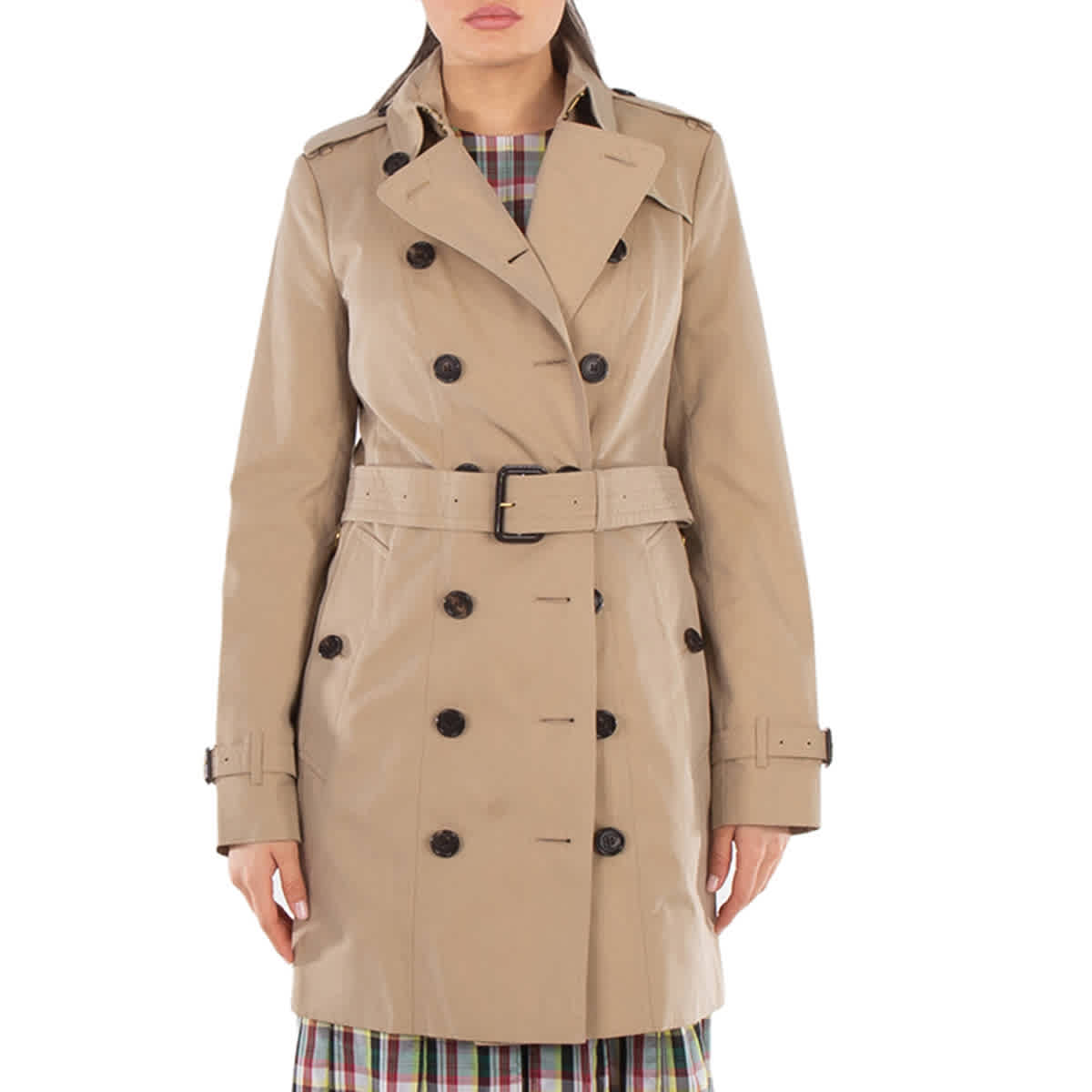 

Burberry Ladies Sandringham Тренч средней длины, Honey