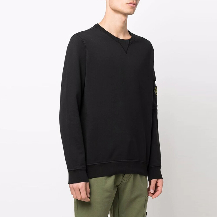 Толстовка мужская Stone Island Garment Dyed флисовая, черный — фото 4