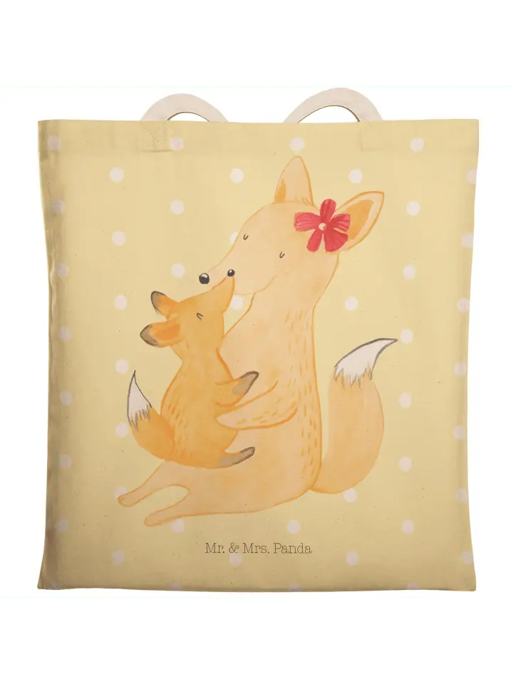

Шоппер Mr. & Mrs. Panda, желтый пастельный