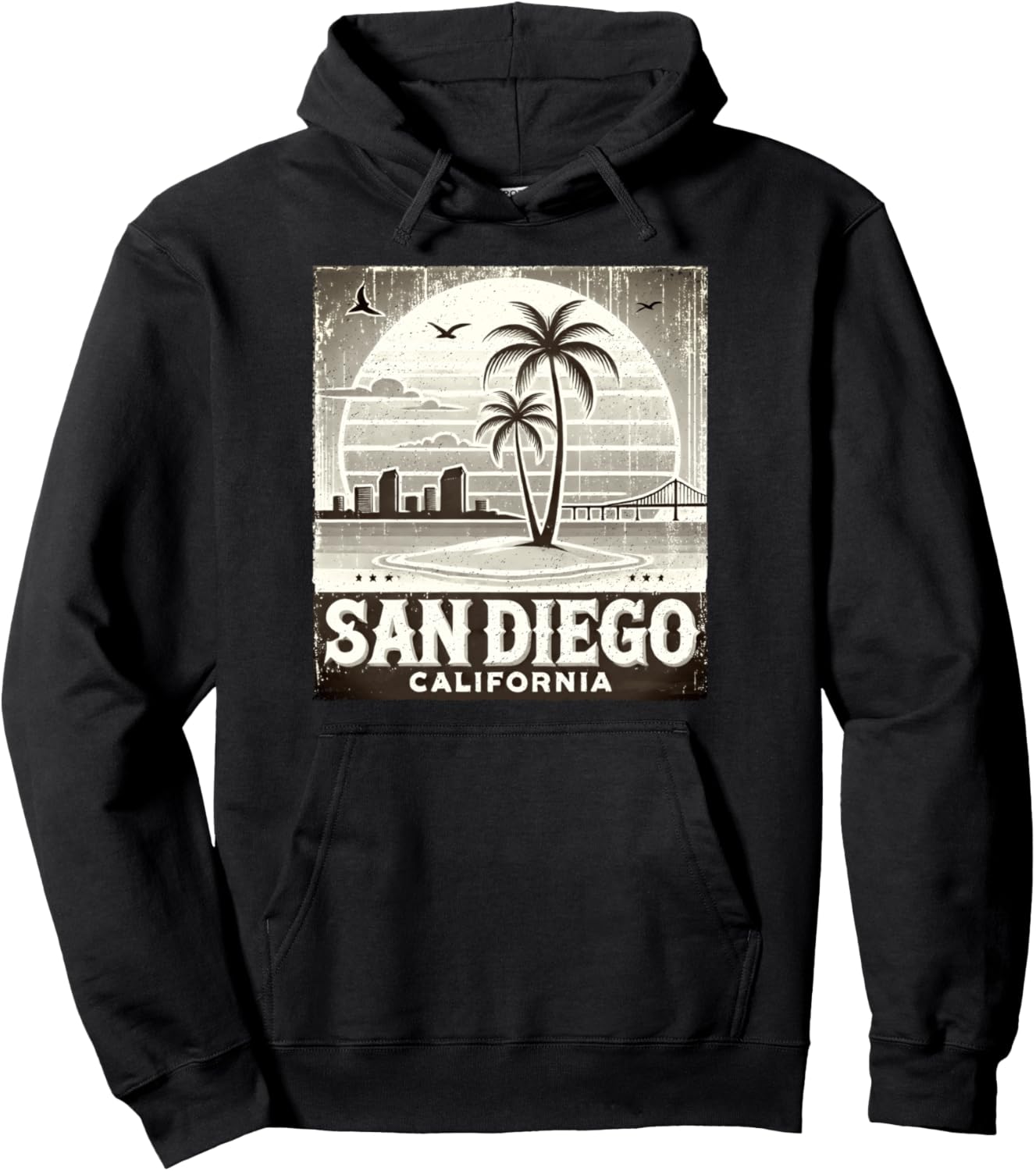 

Худи San Diego Retro California La Jolla Oceanside Carlsbad Poway, черная Cali Retro Tees, Черный, Худи San Diego Retro California La Jolla Oceanside Carlsbad Poway, черная Cali Retro Tees
