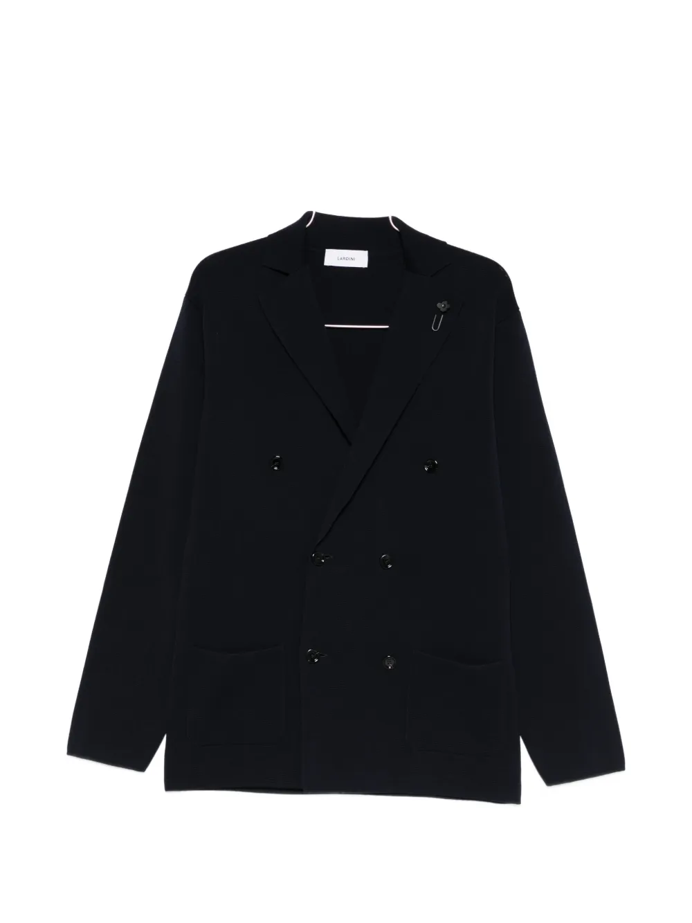 

Кардиган с двубортной застежкой и карманами Lardini, синий