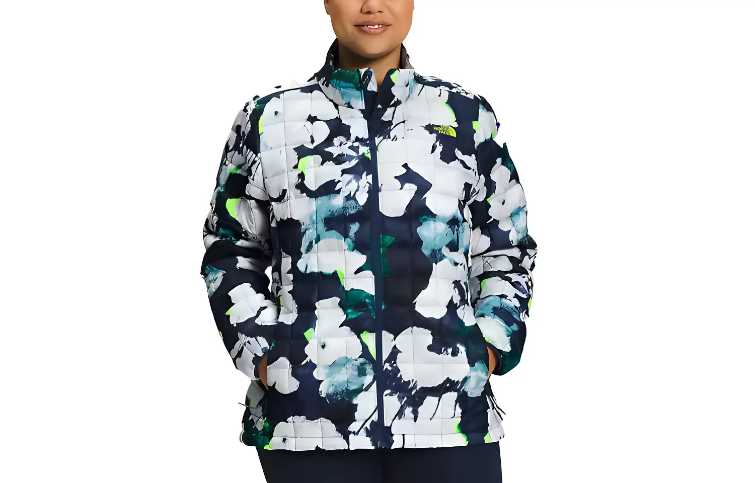 

THE NORTH FACE Куртка женская синяя с белой надписью, Blue White