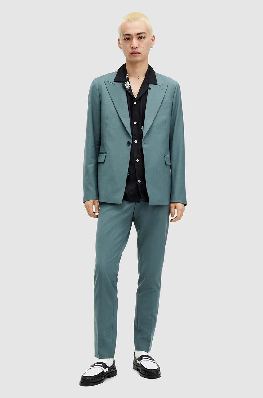 

MOAD BLAZER пиджак из смесовой шерсти AllSaints, бирюзовый