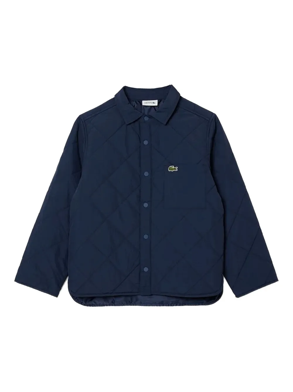 

Стеганая рубашка с узором Lacoste Kids, синий