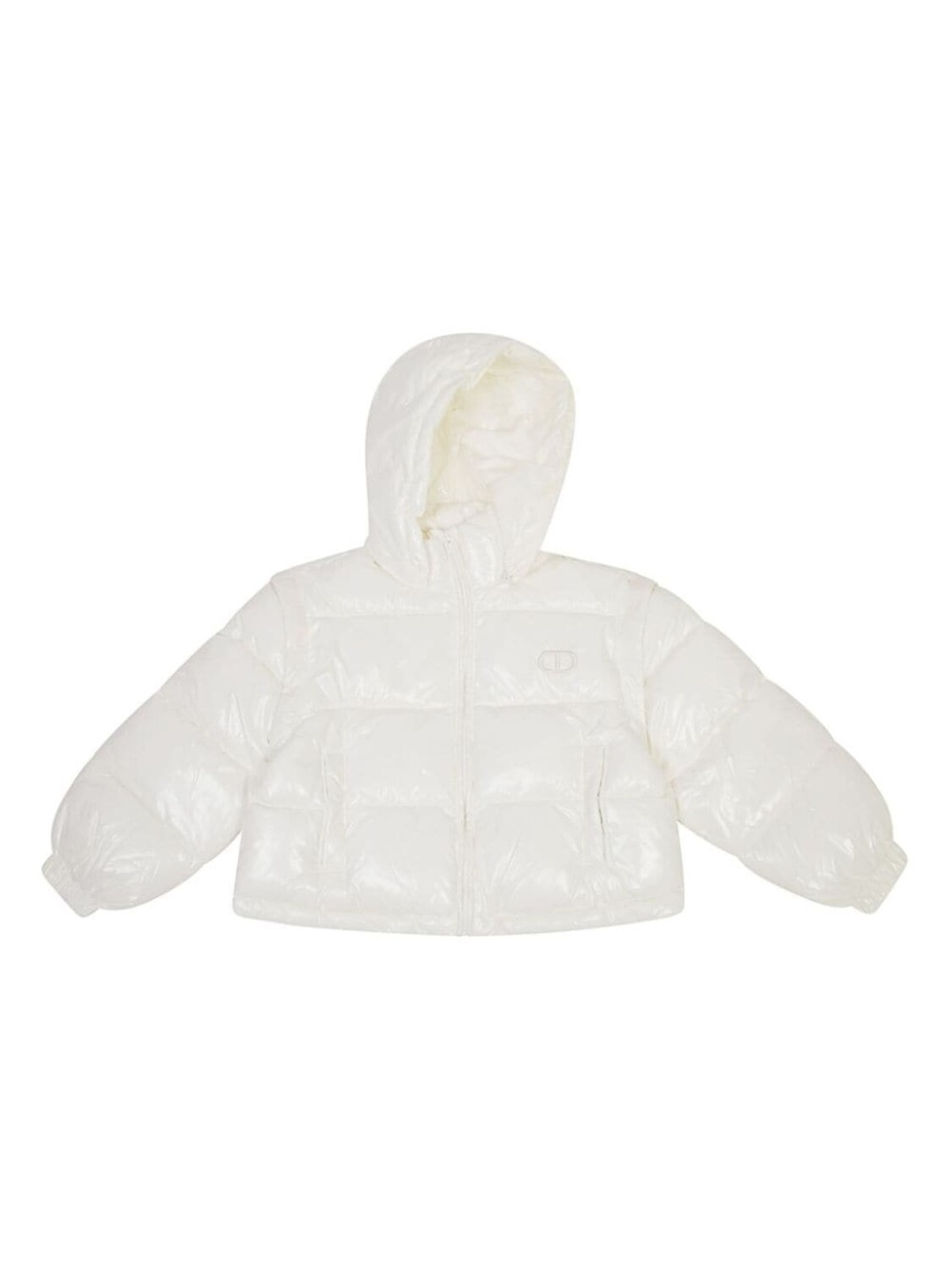 

TWINSET Детская стеганая куртка с вышитым логотипом Twinset Kids, белый