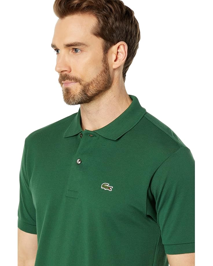 Поло Lacoste Short Sleeve Classic Pique Polo Shirt, зеленый — фото 3