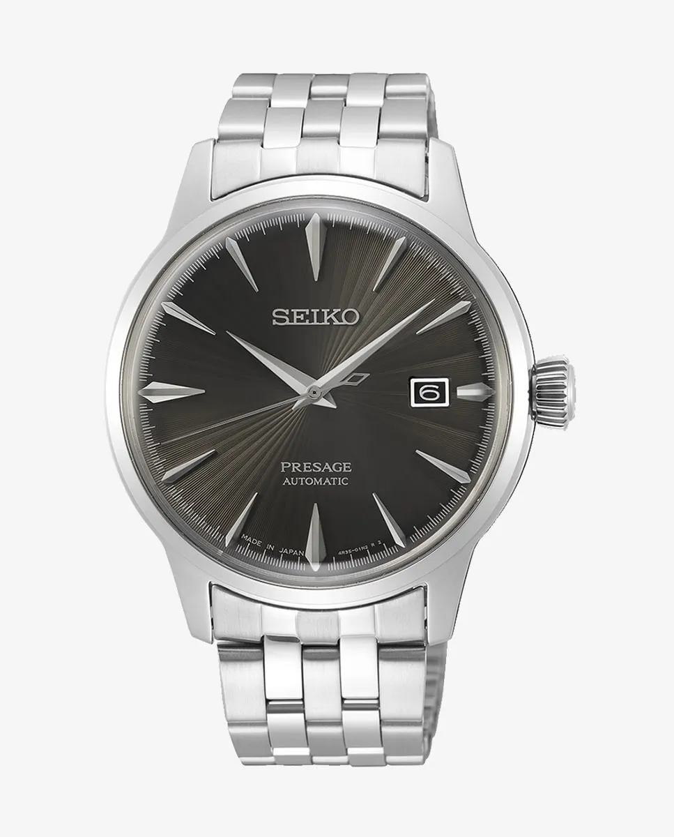 

Мужские часы Presage SRPE17J1 из стали с серебряным ремешком Seiko, серебряный